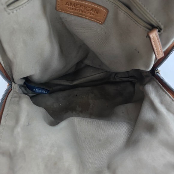 American Leather Co Cleveland Backpack Mini Tan Latte Brandy Whipstitch Bag Boho